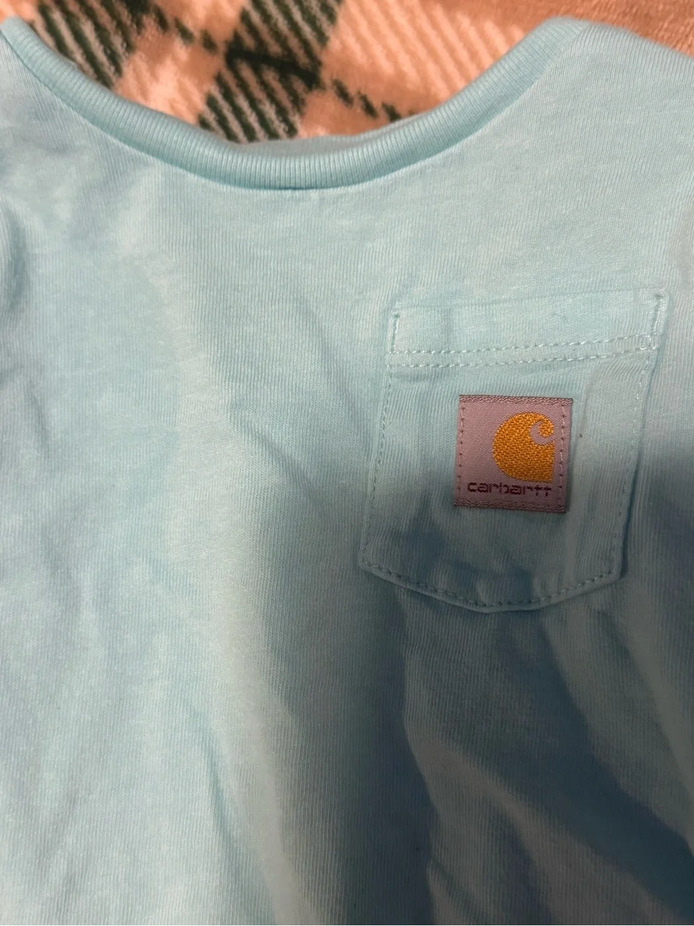 Carhartt Light Blue Long Sleeve Baby Bodysuit